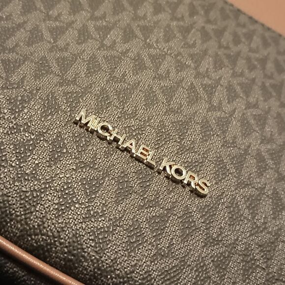 👑👜🔥MK MICHAEL KORS DOVER LG HALF-MOON HOBO PEBBLED LEATHER SHOULDER BAG POPPY - Picture 3 of 10